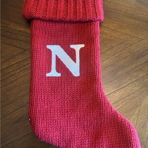 Wondershop Target Red Knit Stocking with White Letter N